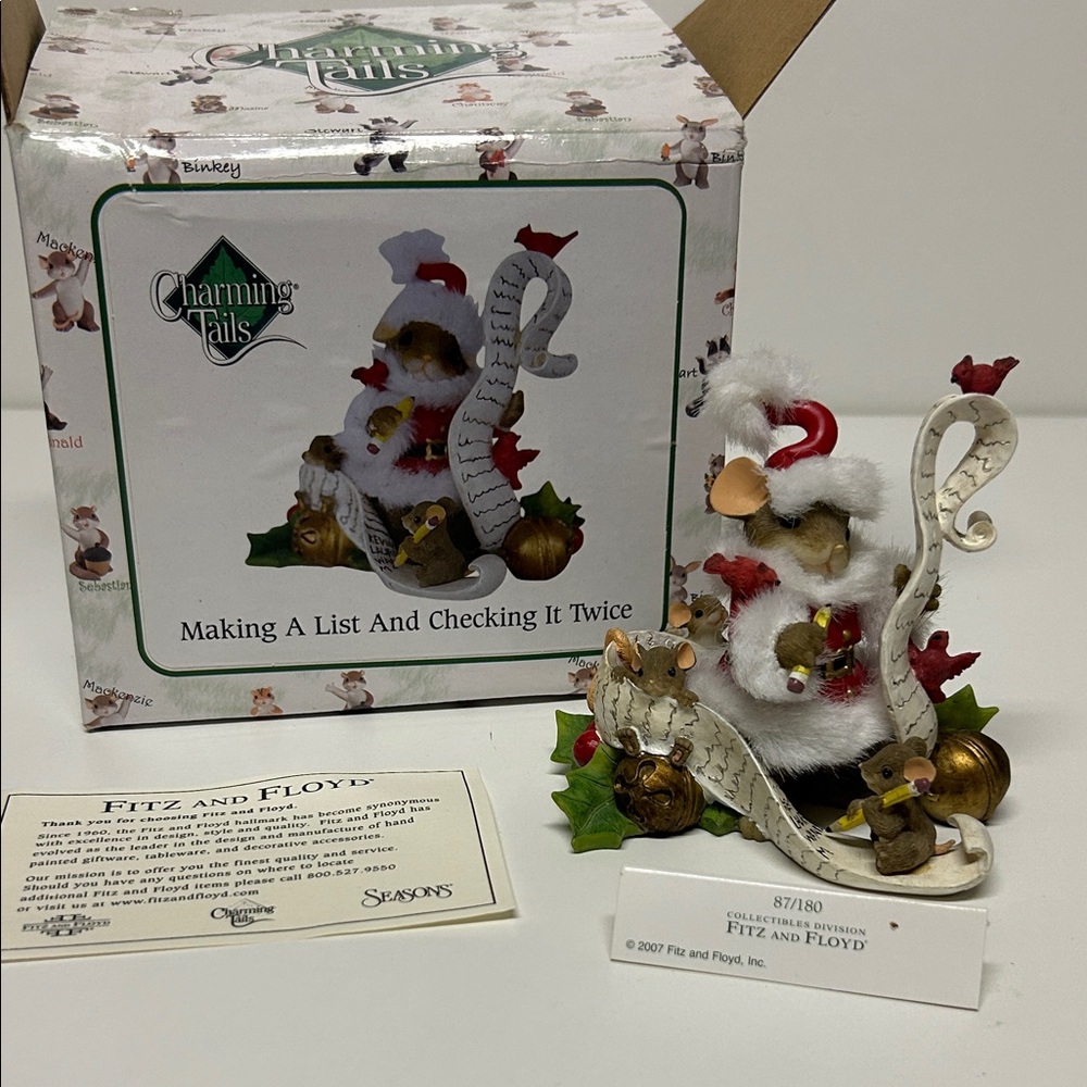 2007 Charming Tails Christmas Figurine